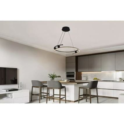 LED Żyrandol ściemnialny na lince LED/50W/230V 3000-6500K śr. 60 cm + zdalne sterowanie