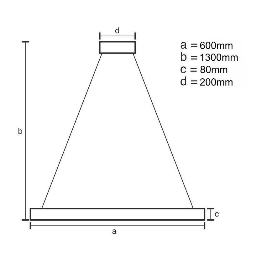 LED Żyrandol ściemnialny na lince LED/50W/230V 3000-6500K śr. 60 cm + zdalne sterowanie