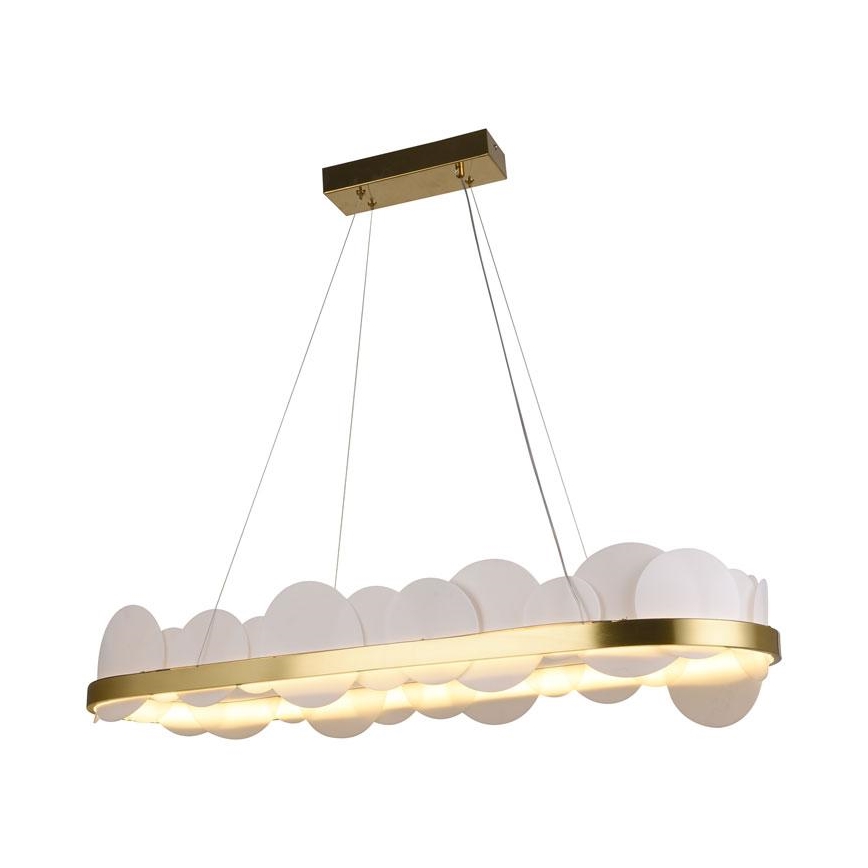 LED Żyrandol ściemnialny na lince LED/50W/230V 3000-6500K złoty + pilot zdalnego sterowania