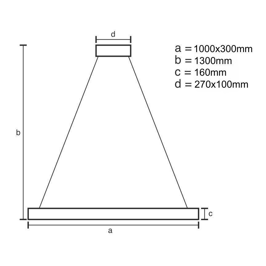 LED Żyrandol ściemnialny na lince LED/50W/230V 3000-6500K złoty + pilot zdalnego sterowania