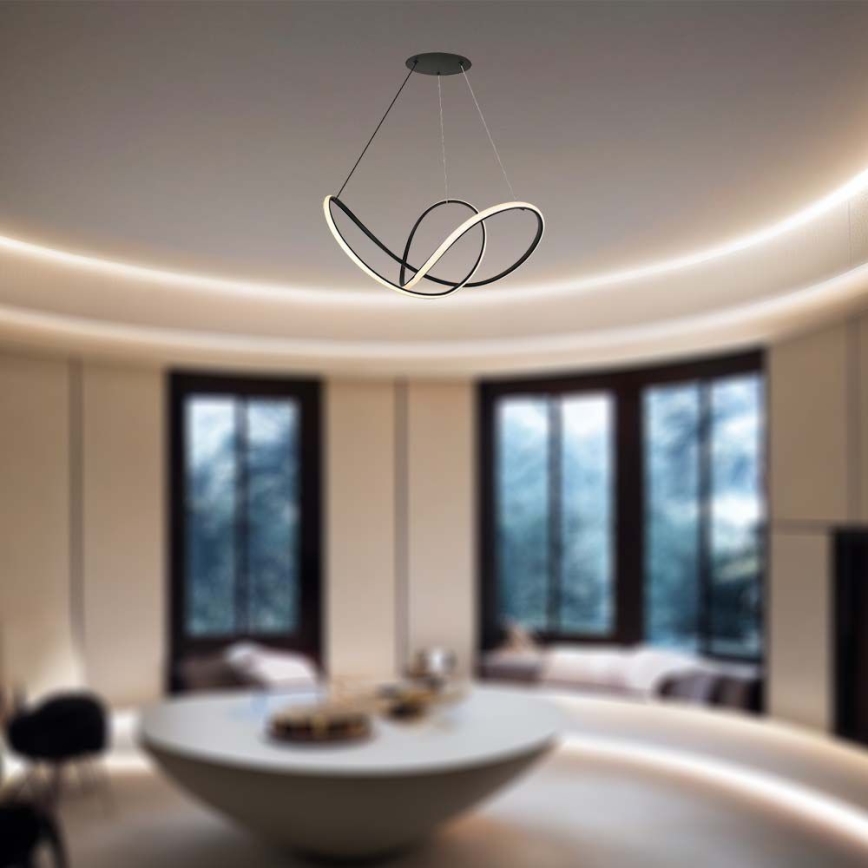 LED Żyrandol ściemnialny na lince LED/50W/230V 3000K czarny