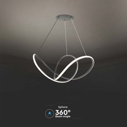 LED Żyrandol ściemnialny na lince LED/50W/230V 3000K czarny
