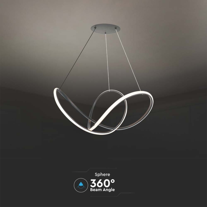 LED Żyrandol ściemnialny na lince LED/50W/230V 3000K czarny