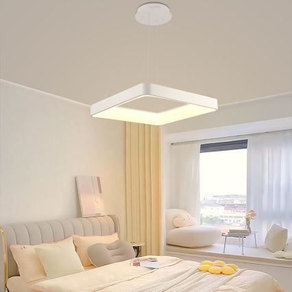 LED Żyrandol ściemnialny na lince LED/55W/230V 3000-6500K biała + pilot zdalnego sterowania