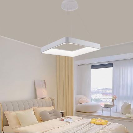 LED Żyrandol ściemnialny na lince LED/55W/230V 3000-6500K biała + pilot zdalnego sterowania