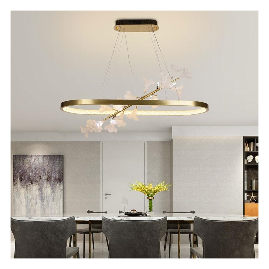 LED Żyrandol ściemnialny na lince LED/55W/230V 3000-6500K + pilot zdalnego sterowania