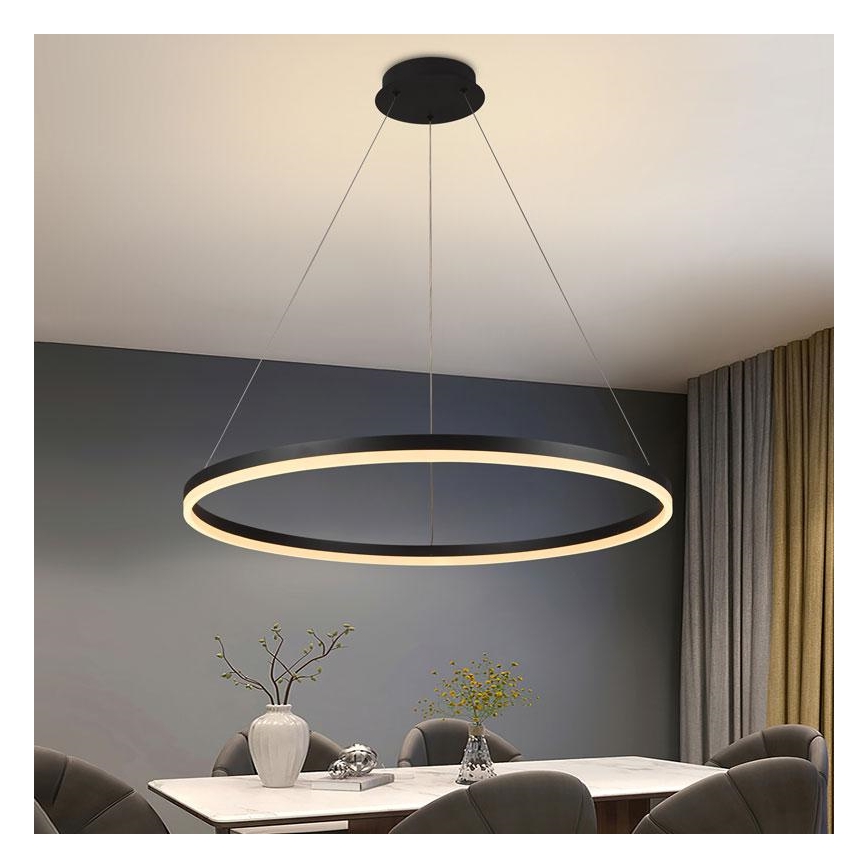 LED Żyrandol ściemnialny na lince LED/55W/230V 3000-6500K śr. 80 cm + zdalne sterowanie
