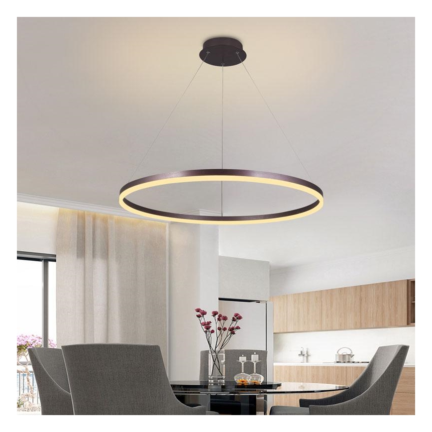 LED Żyrandol ściemnialny na lince LED/55W/230V 3000-6500K śr. 80 cm + zdalne sterowanie