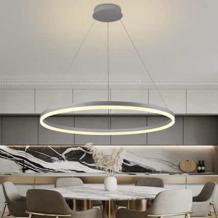 LED Żyrandol ściemnialny na lince LED/55W/230V 3000-6500K śr. 80 cm + zdalne sterowanie