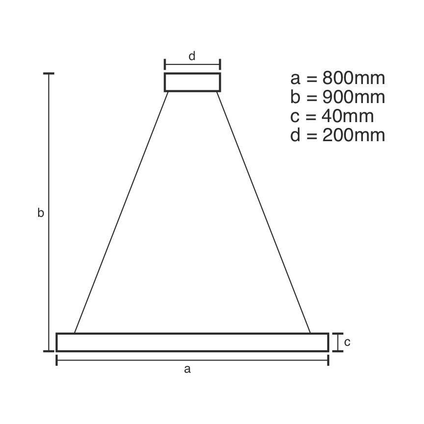 LED Żyrandol ściemnialny na lince LED/55W/230V 3000-6500K śr. 80 cm + zdalne sterowanie