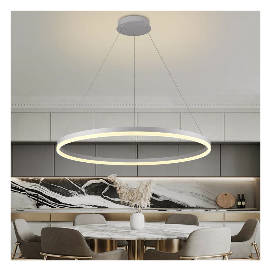 LED Żyrandol ściemnialny na lince LED/55W/230V 3000-6500K śr. 80 cm + zdalne sterowanie
