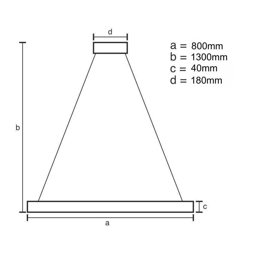 LED Żyrandol ściemnialny na lince LED/55W/230V 3000-6500K złoty + pilot zdalnego sterowania