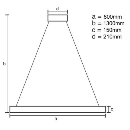 LED Ściemnialny żyrandol kryształowy na lince LED/60W/230V 3000-6500K złoty + pilot zdalnego sterowania