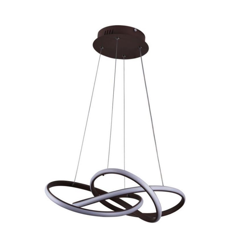 LED Żyrandol ściemnialny na lince LED/65W/230V 3000-6500K brązowy + pilot zdalnego sterowania