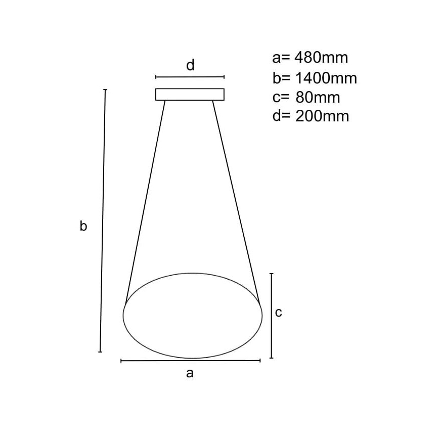 LED Żyrandol ściemnialny na lince LED/65W/230V 3000-6500K brązowy + pilot zdalnego sterowania