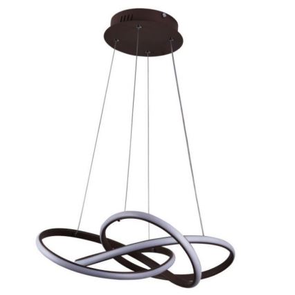 LED Żyrandol ściemnialny na lince LED/65W/230V 3000-6500K śr. 48 cm brązowy + zdalne sterowanie