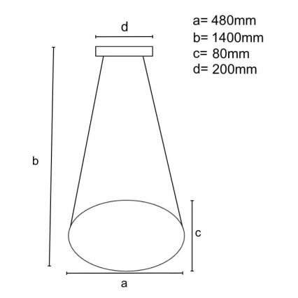 LED Żyrandol ściemnialny na lince LED/65W/230V 3000-6500K chrom + pilot zdalnego sterowania