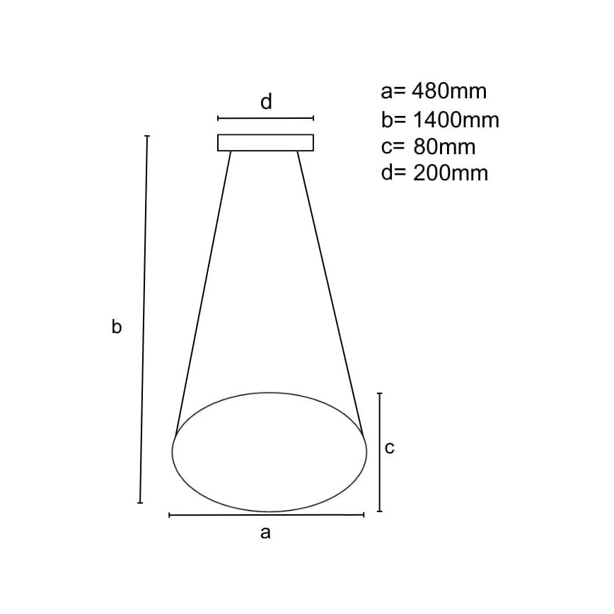 LED Żyrandol ściemnialny na lince LED/65W/230V 3000-6500K chrom + pilot zdalnego sterowania