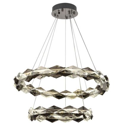 LED Ściemnialny kryształowy żyrandol na lince LED/65W/230V 3000-6500K chrom błyszczący + zdalne sterowanie