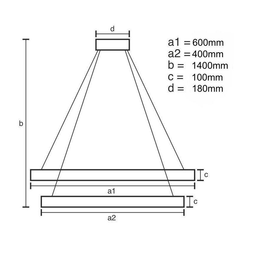 LED Ściemnialny kryształowy żyrandol na lince LED/65W/230V 3000-6500K chrom błyszczący + zdalne sterowanie