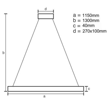 LED Żyrandol ściemnialny na lince LED/65W/230V 3000-6500K + pilot zdalnego sterowania