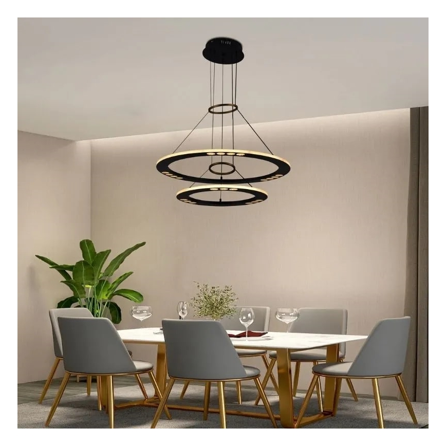 LED Żyrandol ściemnialny na lince LED/65W/230V 3000-6500K + pilot zdalnego sterowania
