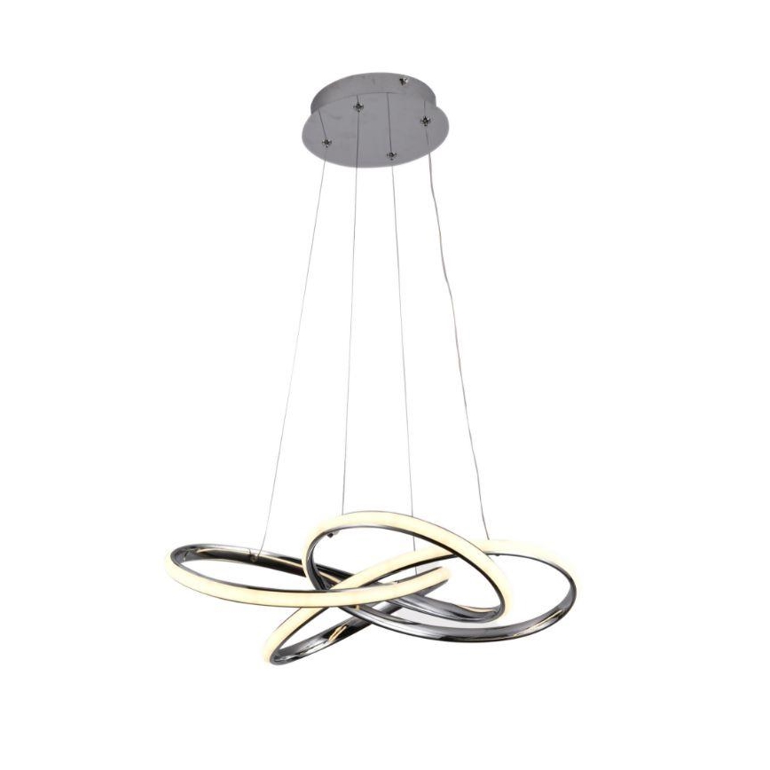 LED Żyrandol ściemnialny na lince LED/65W/230V 3000-6500K śr. 48 cm szary + zdalne sterowanie