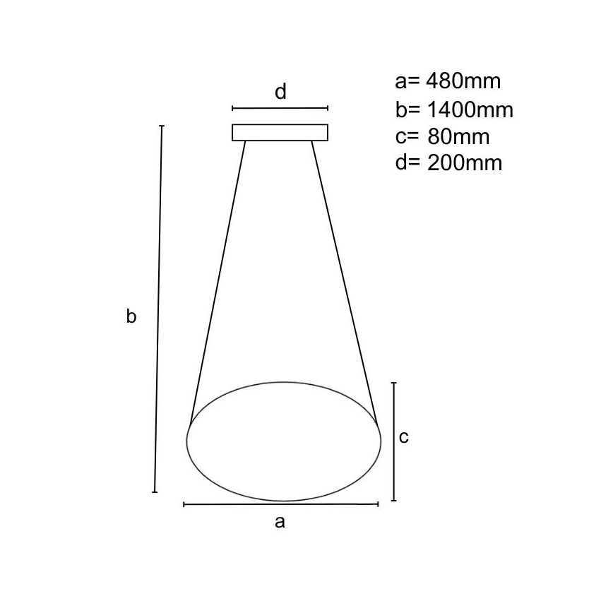 LED Żyrandol ściemnialny na lince LED/65W/230V 3000-6500K złoty + pilot zdalnego sterowania