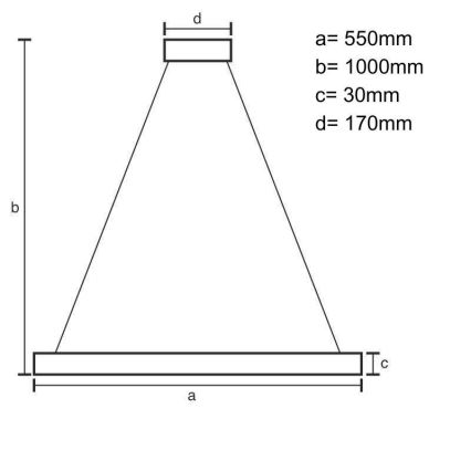 LED Żyrandol ściemnialny na lince LED/70W/230V 3000-6500K biały + pilot zdalnego sterowania