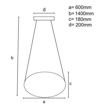 LED Żyrandol ściemnialny na lince LED/70W/230V 3000-6500K śr. 60 cm biały + zdalne sterowanie