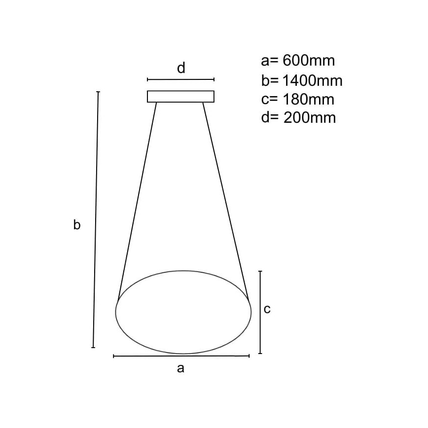 LED Żyrandol ściemnialny na lince LED/70W/230V 3000-6500K śr. 60 cm biały + zdalne sterowanie