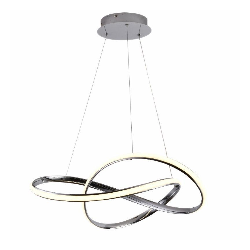 LED Żyrandol ściemnialny na lince LED/70W/230V 3000-6500K śr. 60 cm chrom błyszczący + zdalne sterowanie