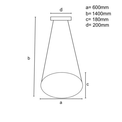 LED Żyrandol ściemnialny na lince LED/70W/230V 3000-6500K śr. 60 cm chrom błyszczący + zdalne sterowanie