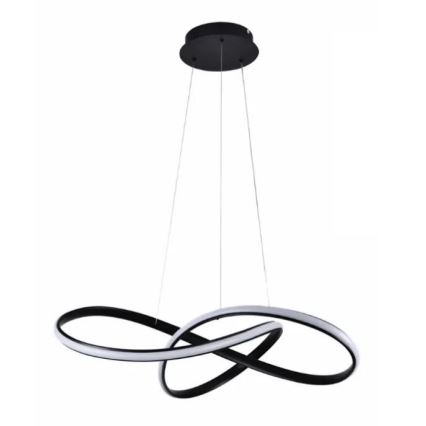 LED Żyrandol ściemnialny na lince LED/70W/230V 3000-6500K śr. 60 cm czarny + zdalne sterowanie