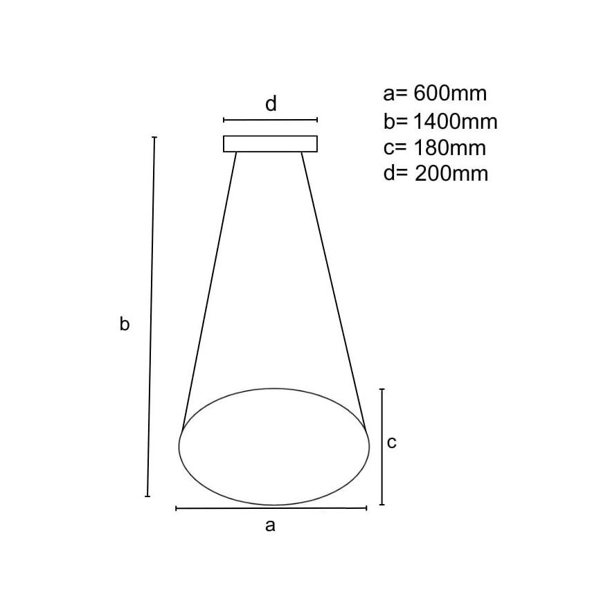 LED Żyrandol ściemnialny na lince LED/70W/230V 3000-6500K śr. 60 cm czarny + zdalne sterowanie