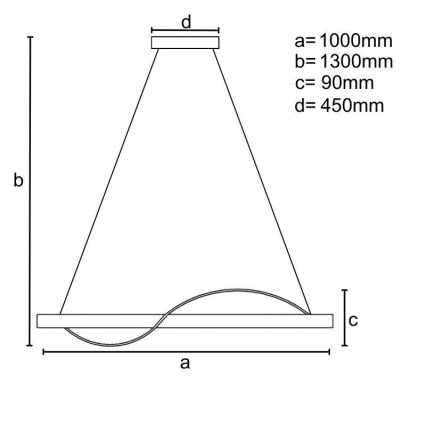 LED Żyrandol ściemnialny na lince LED/70W/230V 3000-6500K + pilot zdalnego sterowania