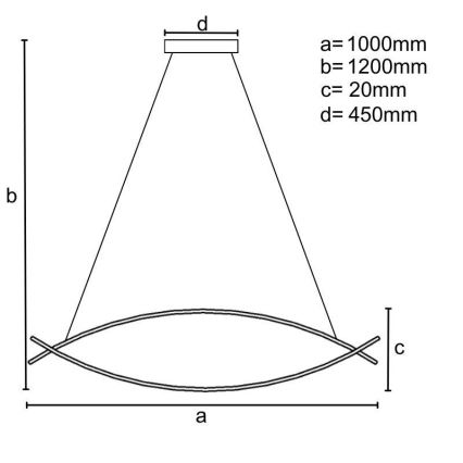 LED Żyrandol ściemnialny na lince LED/70W/230V 3000-6500K + pilot zdalnego sterowania