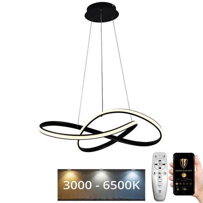 LED Żyrandol ściemnialny na lince LED/70W/230V 3000-6500K śr. 55 cm + zdalne sterowanie