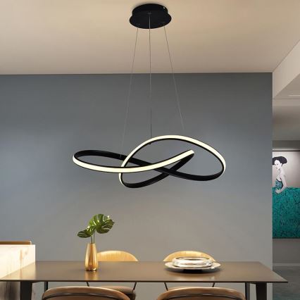 LED Żyrandol ściemnialny na lince LED/70W/230V 3000-6500K śr. 55 cm + zdalne sterowanie