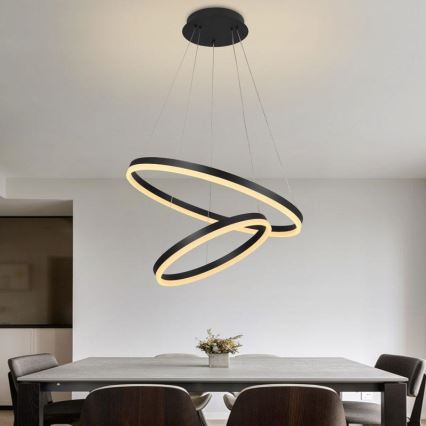 LED Żyrandol ściemnialny na lince LED/70W/230V 3000-6500K śr. 60 cm + zdalne sterowanie