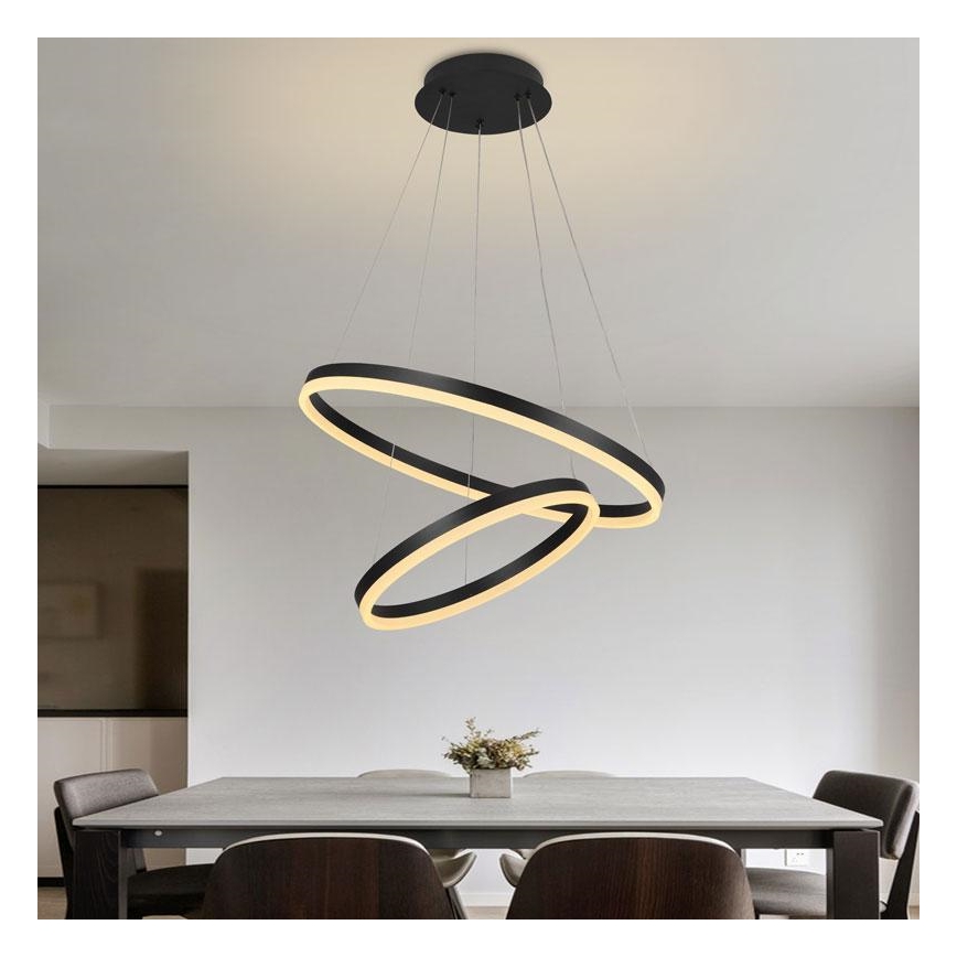 LED Żyrandol ściemnialny na lince LED/70W/230V 3000-6500K śr. 60 cm + zdalne sterowanie