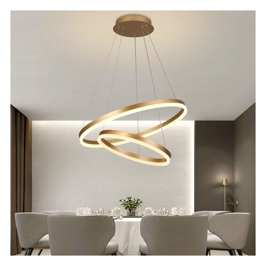 LED Żyrandol ściemnialny na lince LED/70W/230V 3000-6500K śr. 60 cm + zdalne sterowanie