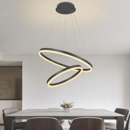 LED Żyrandol ściemnialny na lince LED/70W/230V 3000-6500K śr. 60 cm + zdalne sterowanie