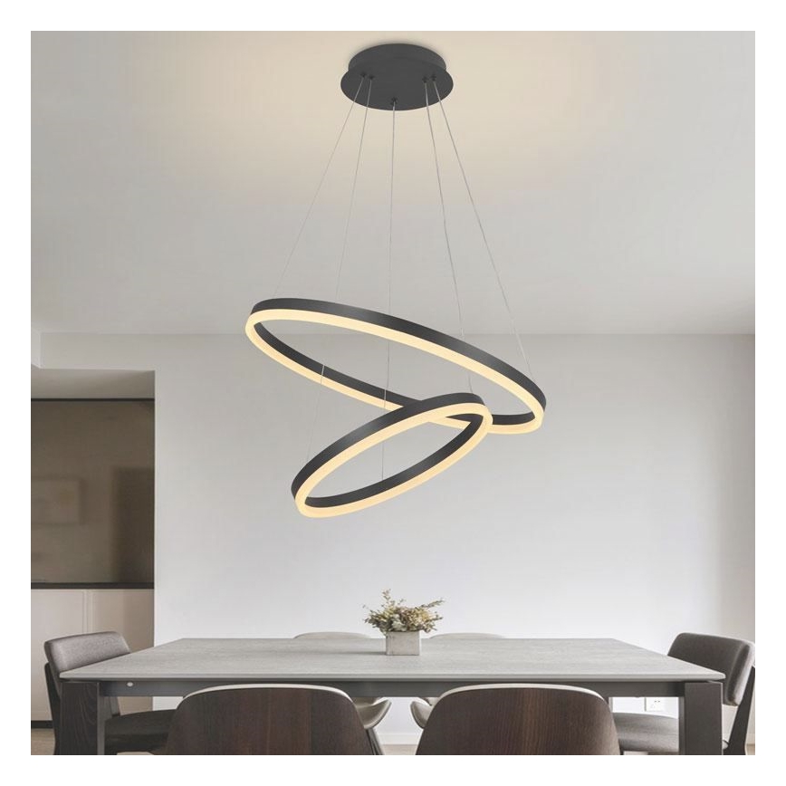 LED Żyrandol ściemnialny na lince LED/70W/230V 3000-6500K śr. 60 cm + zdalne sterowanie