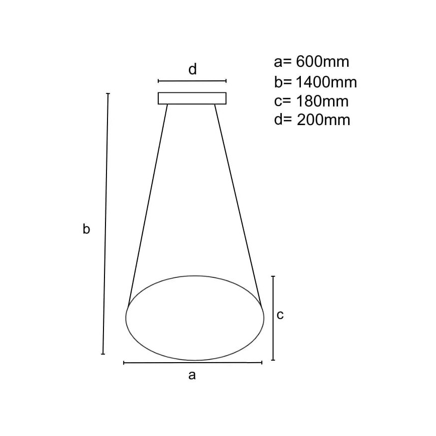 LED Żyrandol ściemnialny na lince LED/70W/230V 3000-6500K śr. 60 cm + zdalne sterowanie