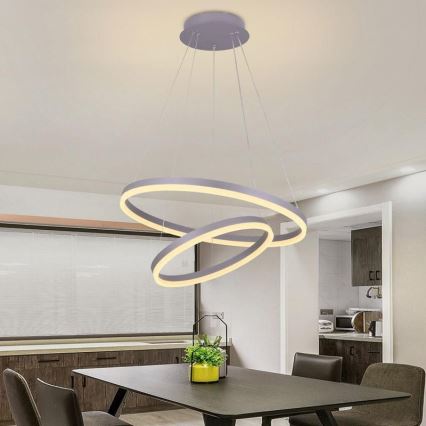 LED Żyrandol ściemnialny na lince LED/70W/230V 3000-6500K śr. 60 cm + zdalne sterowanie