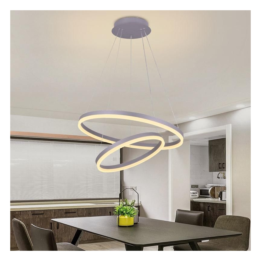 LED Żyrandol ściemnialny na lince LED/70W/230V 3000-6500K śr. 60 cm + zdalne sterowanie
