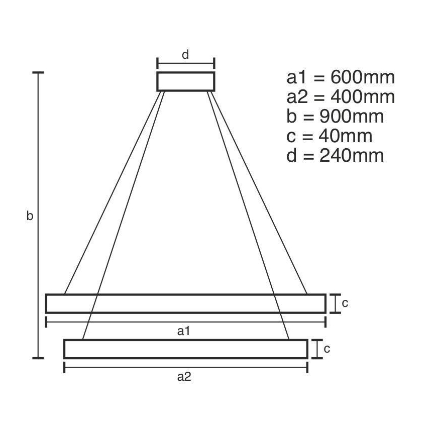 LED Żyrandol ściemnialny na lince LED/70W/230V 3000-6500K śr. 60 cm + zdalne sterowanie