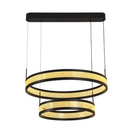 LED Żyrandol ściemnialny na lince LED/70W/230V 3000-6500K śr. 60 cm czarny + zdalne sterowanie