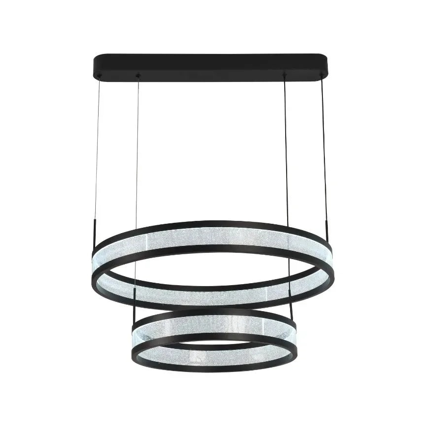 LED Żyrandol ściemnialny na lince LED/70W/230V 3000-6500K śr. 60 cm czarny + zdalne sterowanie